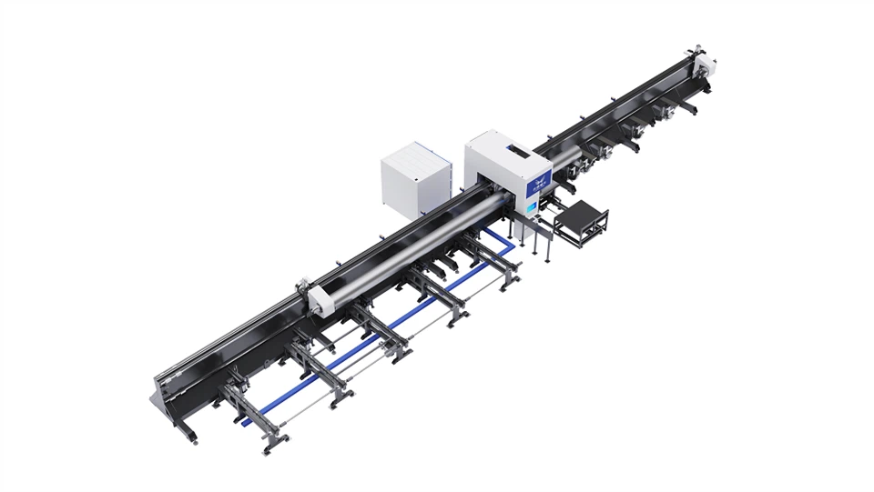 Yangi texnologiya 4 Chuck metall naychali lazerni kesish mashinasi